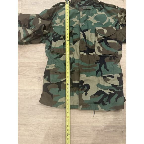 US Army M65 Field Jacket Medium Regular Woodland Camo Cold Weather Coat - Picture 5 of 6